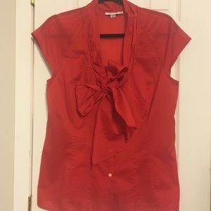 Red cotton Calvin Klein blouse in Large